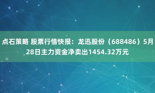 点石策略 股票行情快报：龙迅股份（688486）5月28日主力资金净卖出1454.32万元